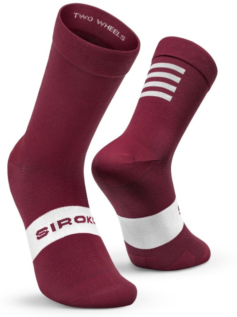 Calcetines para ciclismo ciclismo hombre y mujer s1 maroon volata Rojo ladrillo - Kiabi