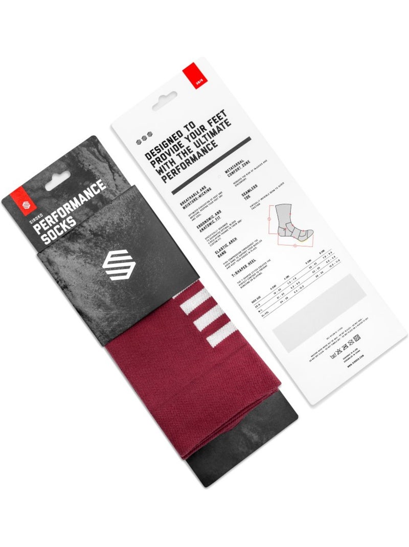 Calcetines para ciclismo ciclismo hombre y mujer s1 maroon volata Rojo ladrillo - Kiabi