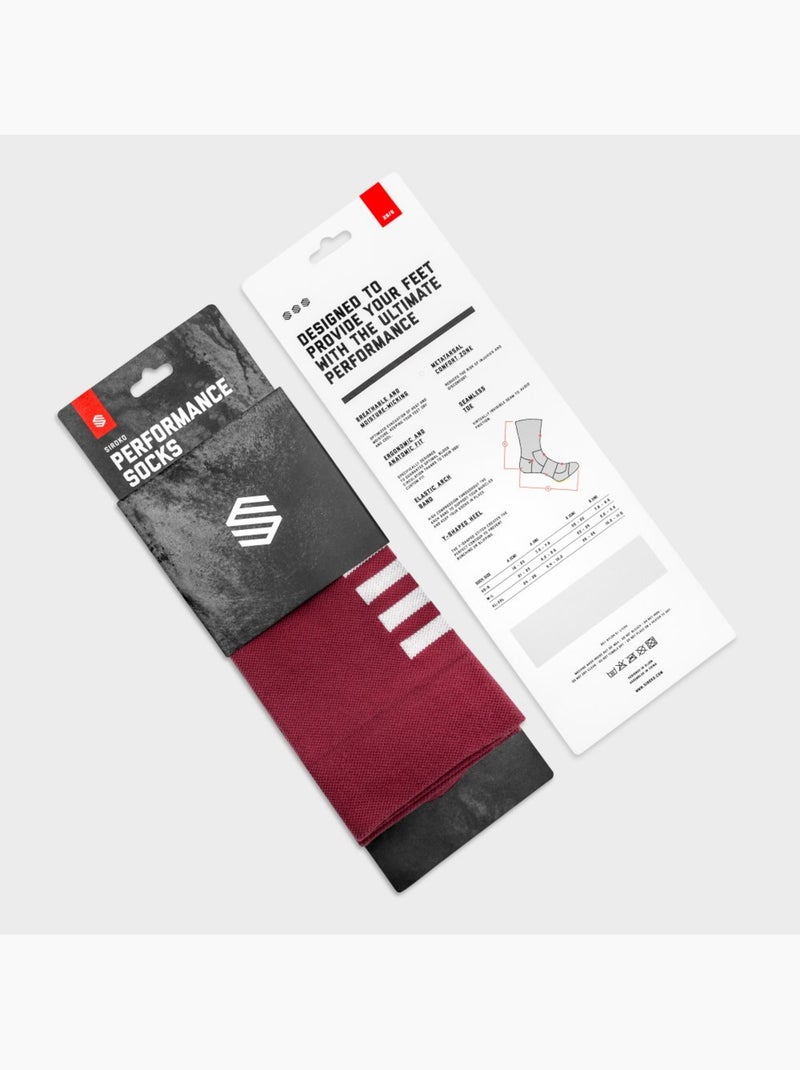 Calcetines para ciclismo ciclismo hombre y mujer s1 maroon volata Rojo ladrillo - Kiabi