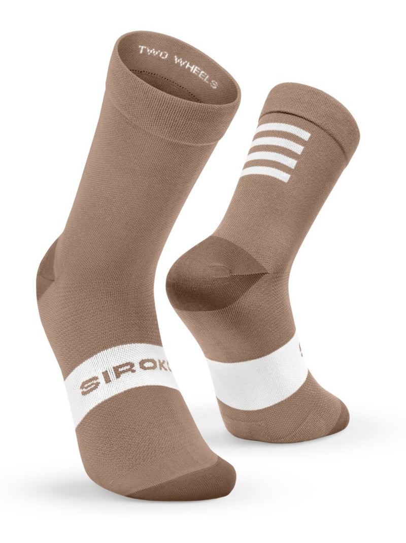 Calcetines para ciclismo ciclismo hombre y mujer s1 Marrón - Kiabi