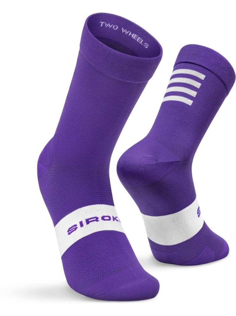 Calcetines para ciclismo ciclismo hombre y mujer s1 Violeta - Kiabi