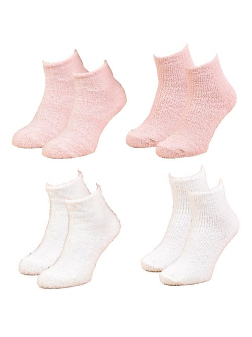 Calcetines para Mujer Casa Socks Tacto Suave - Pack de 4 - Kiabi Calcetines para Mujer Casa Socks Tacto Suave - Pack de 4 - Kiabi