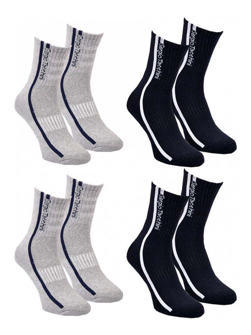 Calcetines QUARTER SERGIO TACCHINI Pack de 4 Pares Multicolor - Kiabi