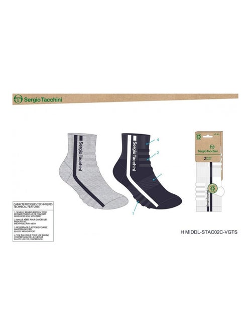 Calcetines QUARTER SERGIO TACCHINI Pack de 4 Pares - Kiabi