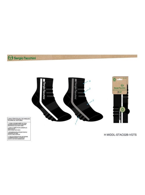 Calcetines QUARTER SERGIO TACCHINI Pack de 4 Pares - Kiabi