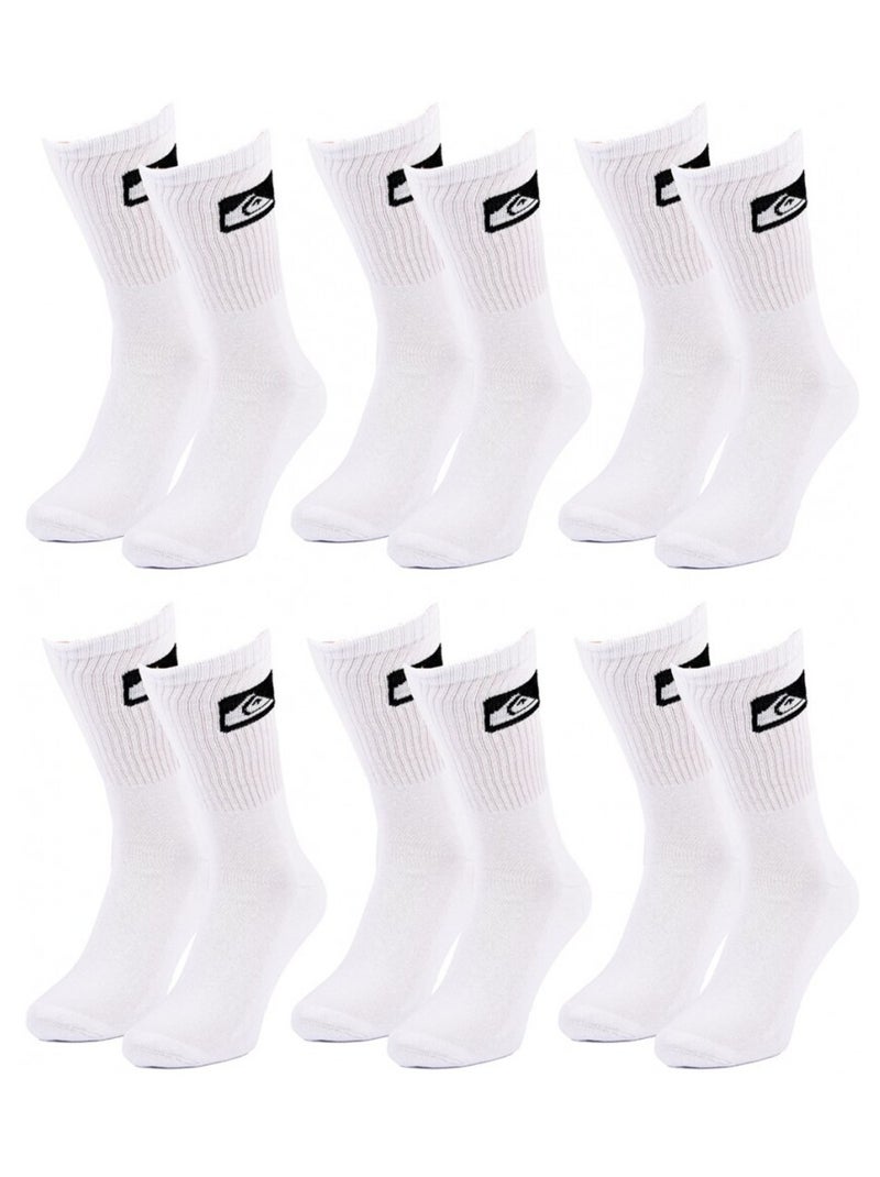 Calcetines QUIKSILVER CUSHIONED CREW - Pack de 6 Blanco - Kiabi