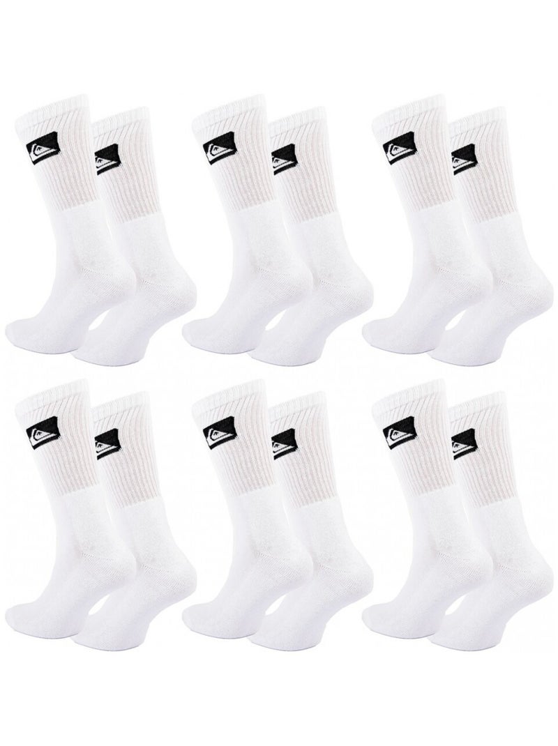 Calcetines QUIKSILVER CUSHIONED CREW - Pack de 6 Blanco - Kiabi