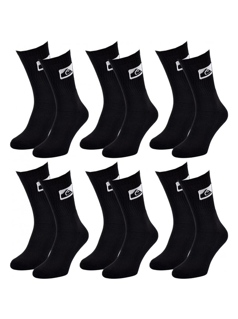 Calcetines QUIKSILVER CUSHIONED CREW - Pack de 6 Negro - Kiabi