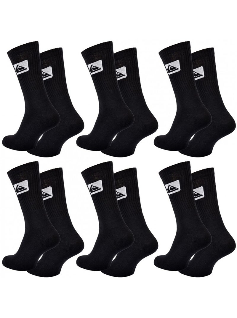 Calcetines QUIKSILVER CUSHIONED CREW - Pack de 6 Negro - Kiabi