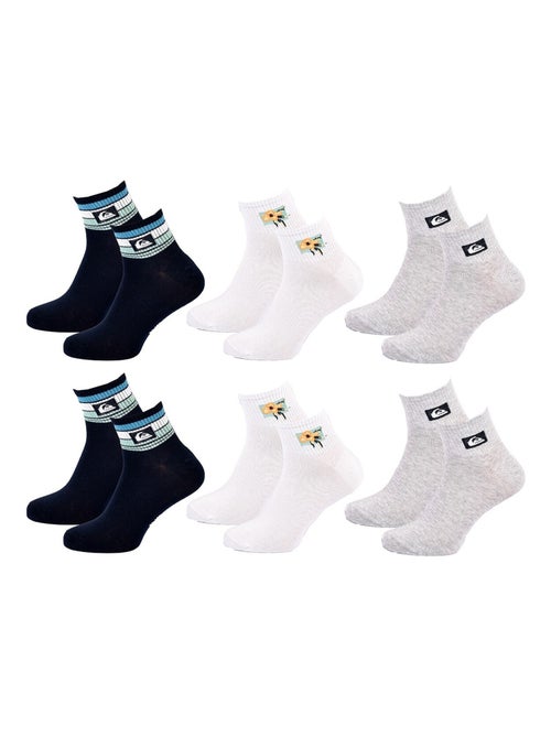 Calcetines QUIKSILVER QUARTER - Pack de 6 - Kiabi Calcetines QUIKSILVER QUARTER - Pack de 6 - Kiabi