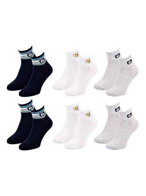 Calcetines QUIKSILVER QUARTER - Pack de 6 - Kiabi Calcetines QUIKSILVER QUARTER - Pack de 6 - Kiabi