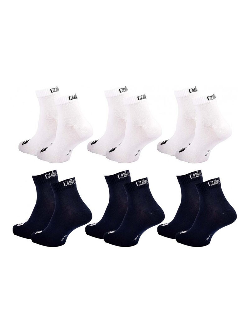Calcetines QUIKSILVER QUARTER - Pack de 6 Blanco Negro - Kiabi