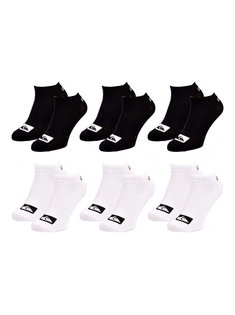 Calcetines QUIKSILVER SNEAKER - Pack de 6 Blanco Negro - Kiabi