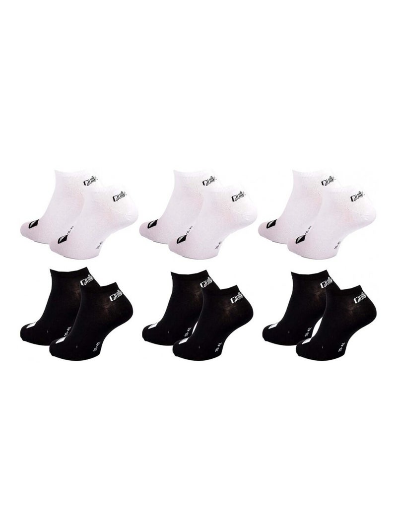 Calcetines QUIKSILVER SNEAKER - Pack de 6 Blanco Negro - Kiabi