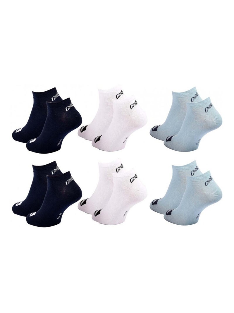 Calcetines QUIKSILVER SNEAKER - Pack de 6 Negro Blanco Azul - Kiabi