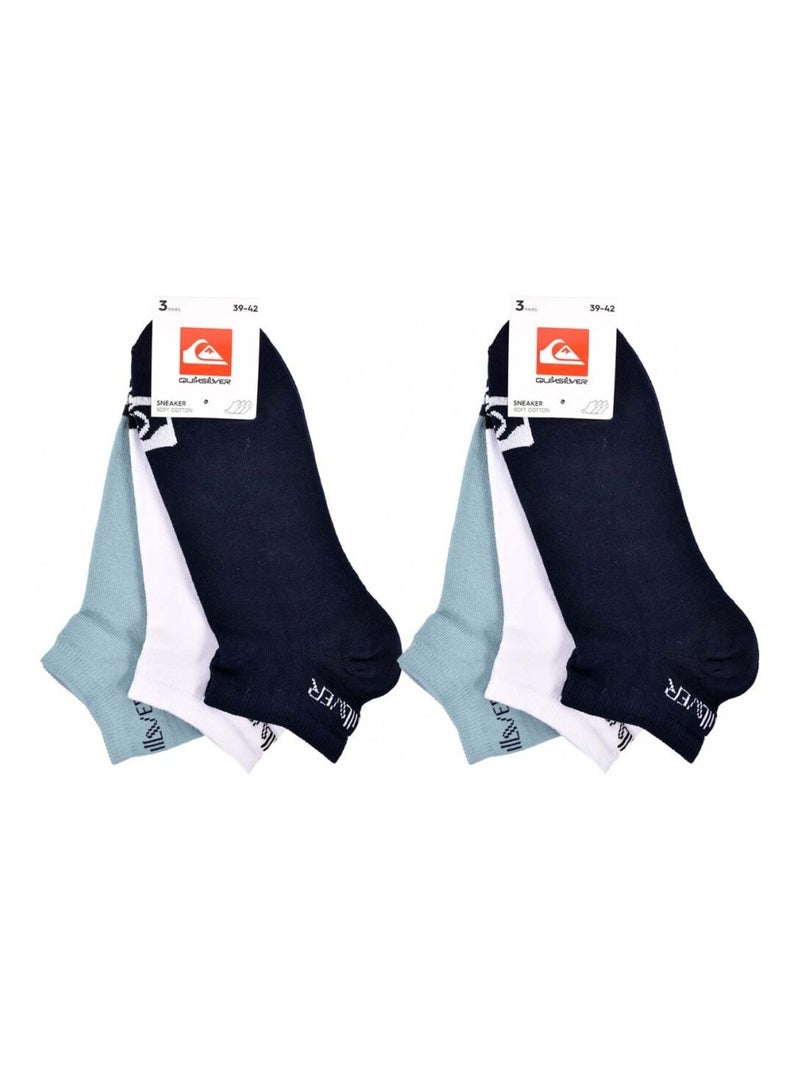 Calcetines QUIKSILVER SNEAKER - Pack de 6 Negro Blanco Azul - Kiabi