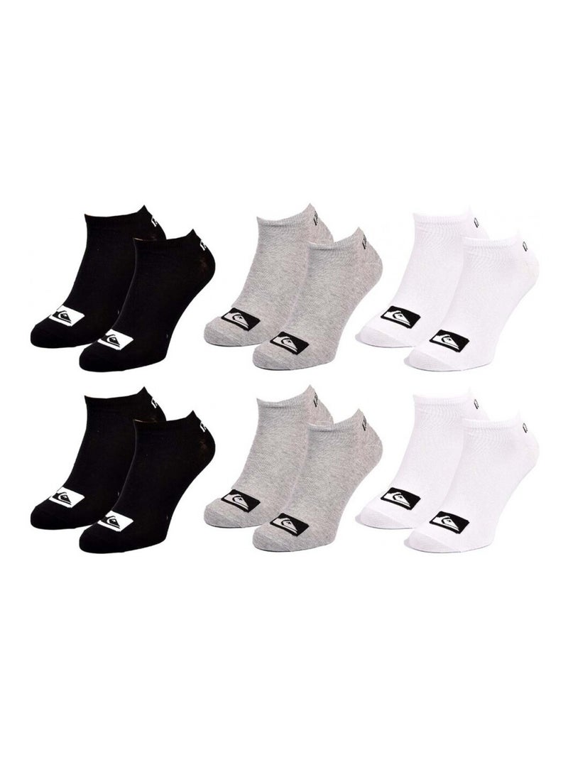 Calcetines QUIKSILVER SNEAKER - Pack de 6 Negro Gris Blanco - Kiabi