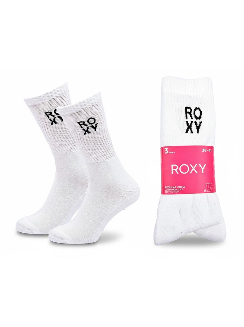 Calcetines ROXY Mujer Crew – Pack 6 Pares Blanco - Kiabi