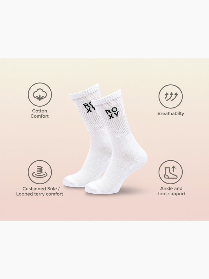 Calcetines ROXY Mujer Crew – Pack 6 Pares Blanco - Kiabi