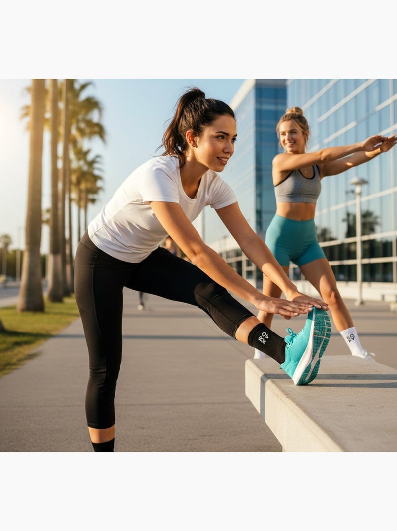 Calcetines ROXY Mujer Crew – Pack 6 Pares Negro Blanco - Kiabi