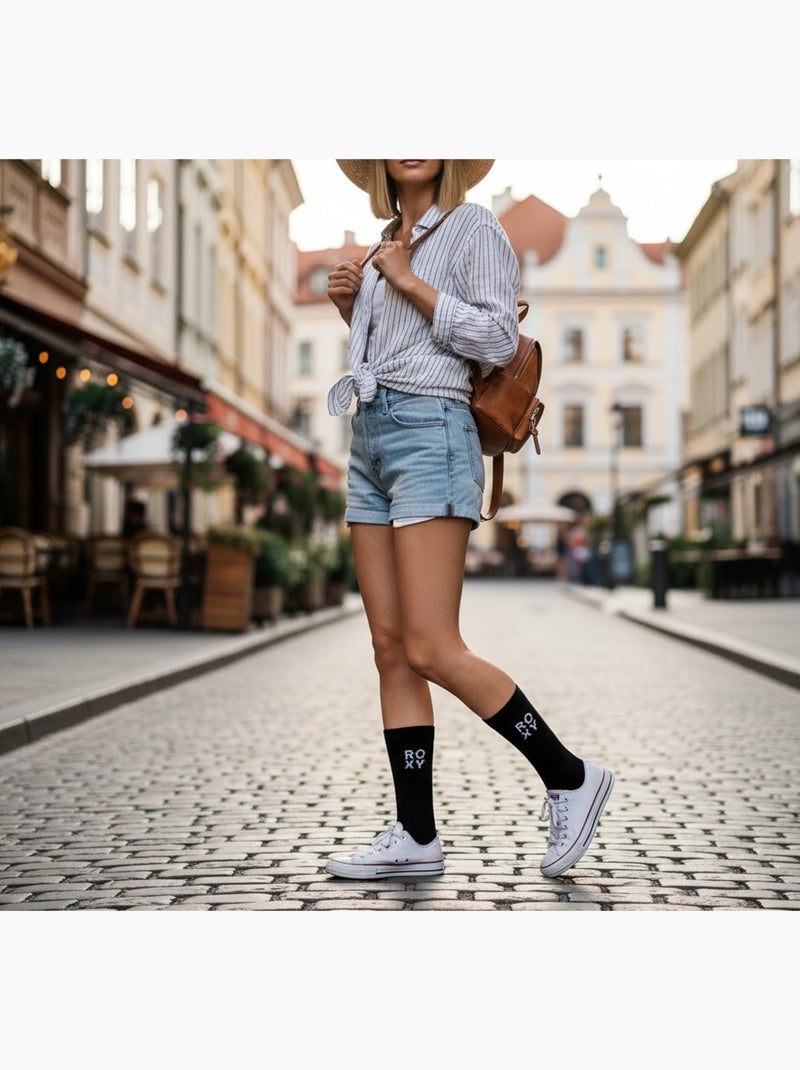 Calcetines ROXY Mujer Crew – Pack 6 Pares Negro - Kiabi