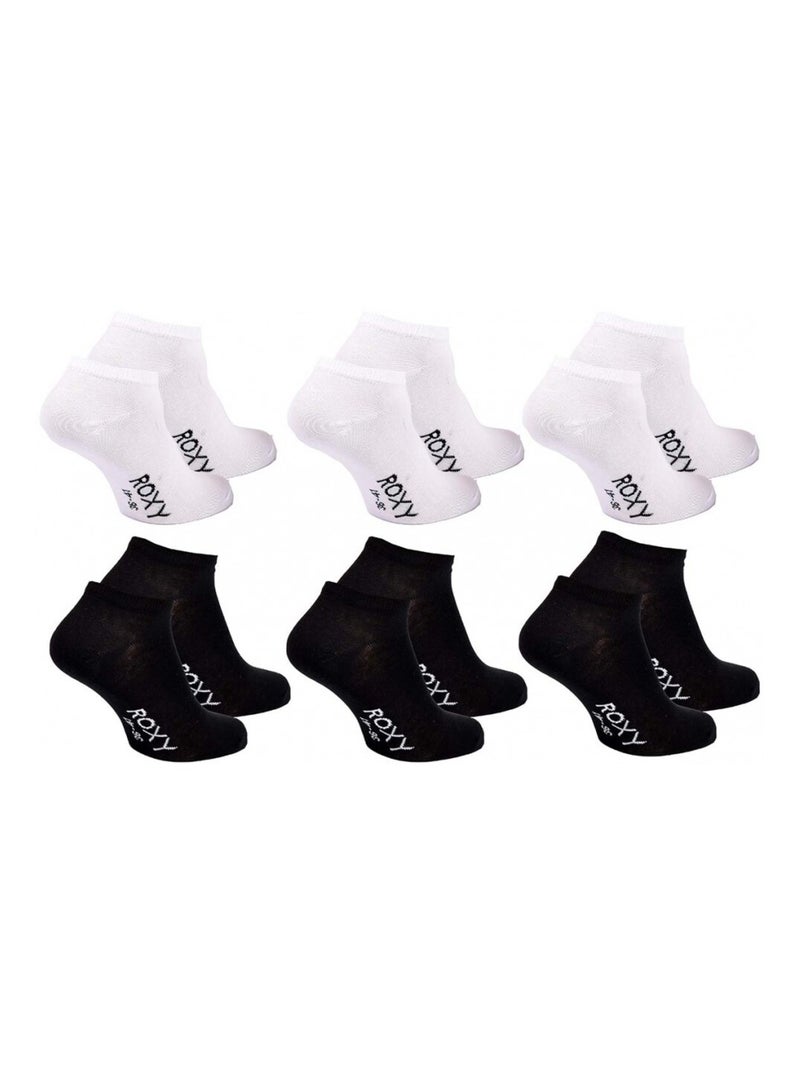 Calcetines ROXY SNEAKER - Pack de 6 Blanco Negro - Kiabi