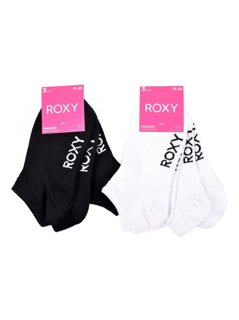 Calcetines ROXY SNEAKER - Pack de 6 Blanco Negro - Kiabi