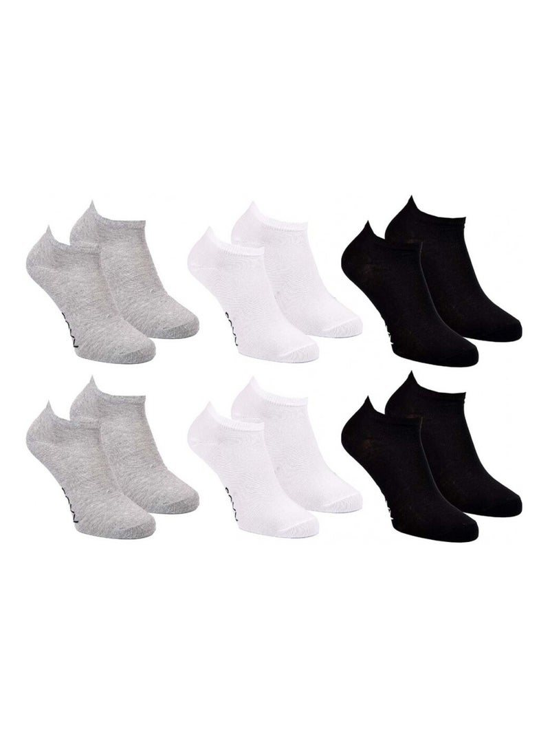Calcetines ROXY SNEAKER - Pack de 6 Gris blanco negro - Kiabi