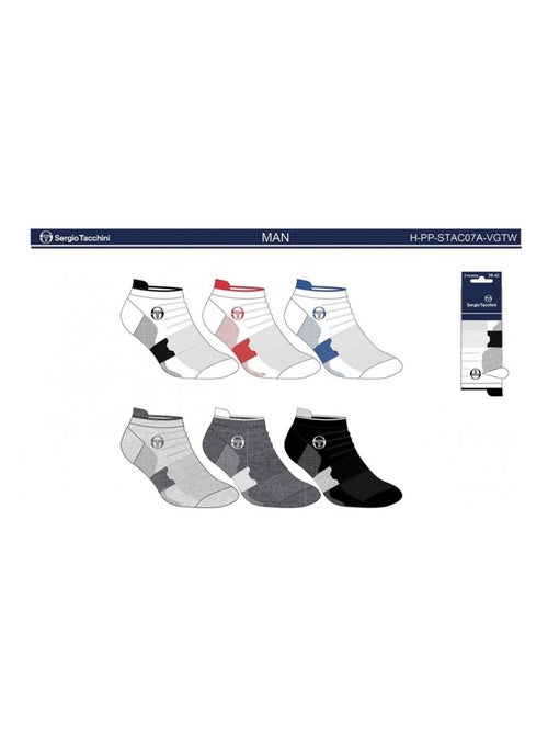 Calcetines Sergio Tacchini - Pack de 6 - Kiabi Calcetines Sergio Tacchini - Pack de 6 - Kiabi