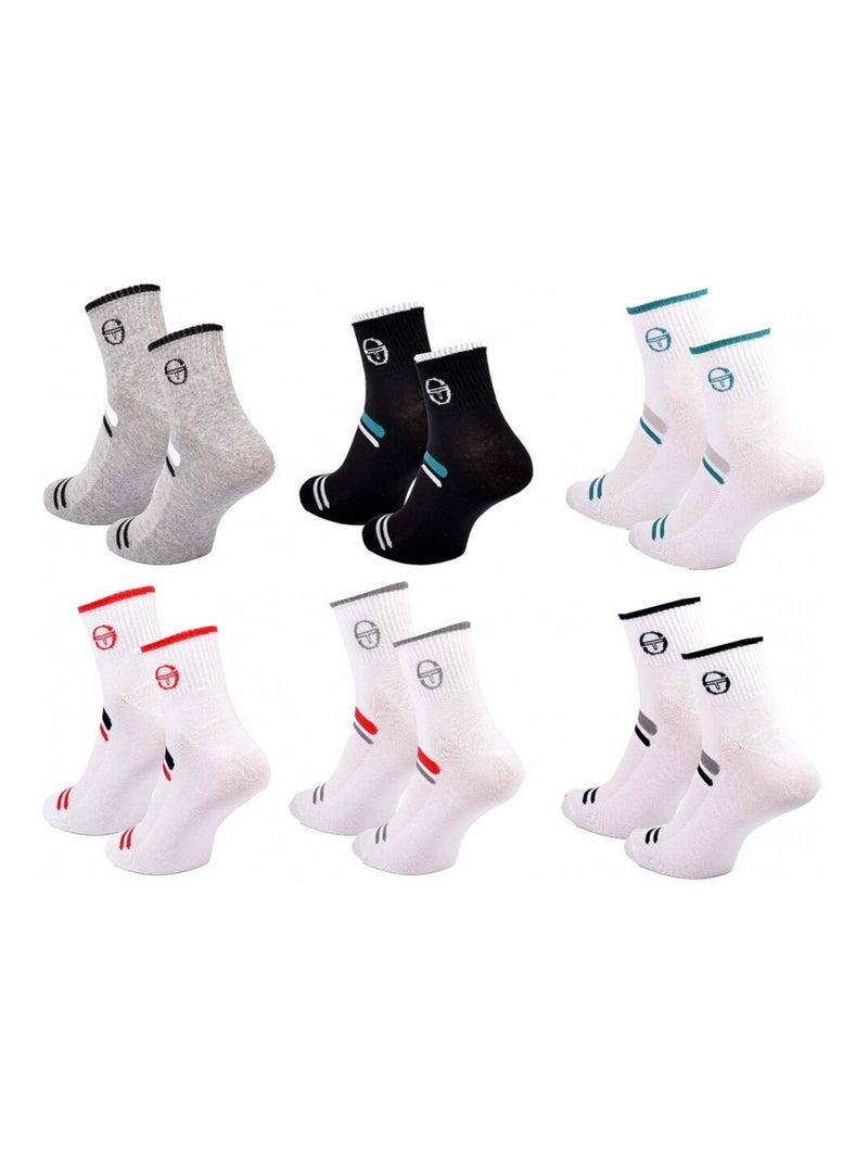 Calcetines SERGIO TACCHINI QUARTER - Pack de 6 Multicolor - Kiabi
