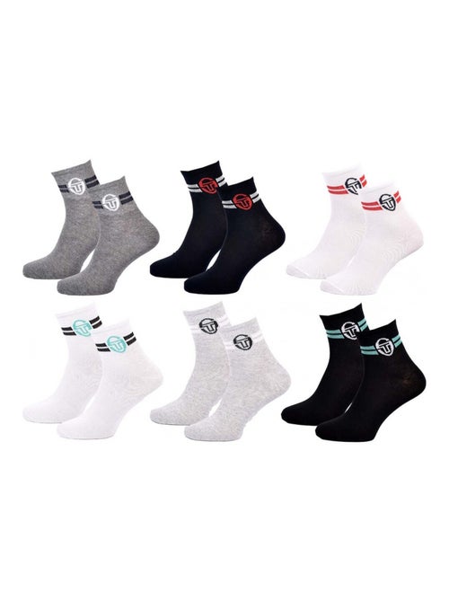 Calcetines SERGIO TACCHINI QUARTER - Pack de 6 - Kiabi Calcetines SERGIO TACCHINI QUARTER - Pack de 6 - Kiabi