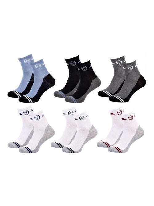 Calcetines SERGIO TACCHINI QUARTER - Pack de 6 - Kiabi Calcetines SERGIO TACCHINI QUARTER - Pack de 6 - Kiabi
