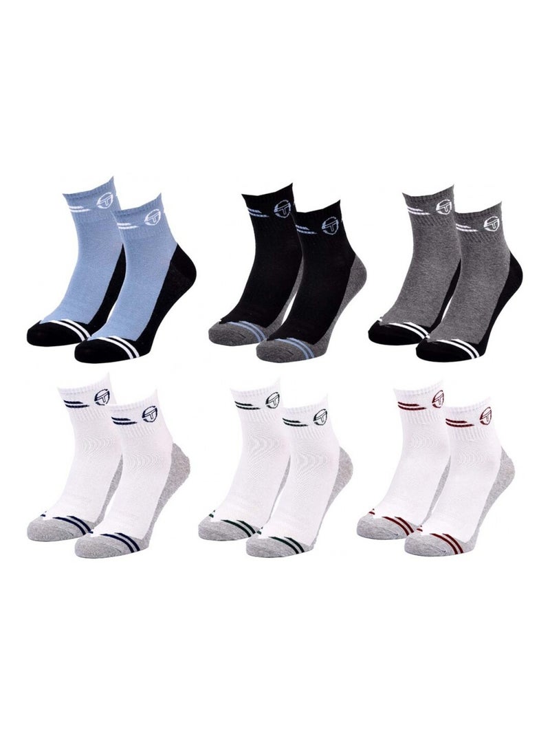 Calcetines SERGIO TACCHINI QUARTER - Pack de 6 Multicolor - Kiabi
