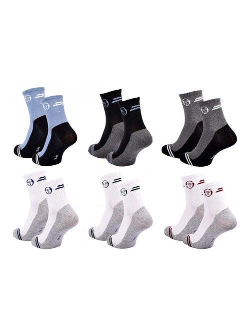 Calcetines SERGIO TACCHINI QUARTER - Pack de 6 - Kiabi Calcetines SERGIO TACCHINI QUARTER - Pack de 6 - Kiabi