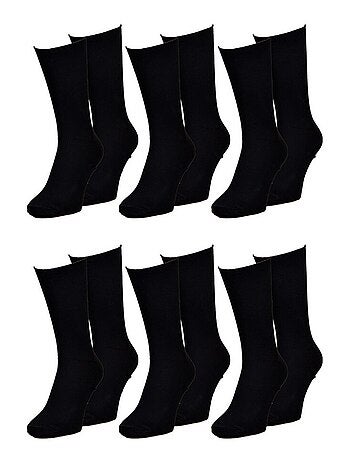 Calcetines sin elástico hombre Jambes sensibles - Pack de 6