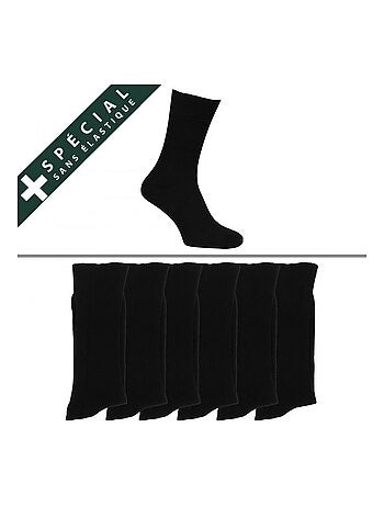 Calcetines sin elástico hombre Jambes sensibles - Pack de 6