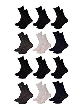 Calcetines sin elástico mujer Piernas sensibles - Pack de 12