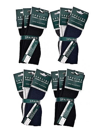 Calcetines sin elástico mujer Piernas sensibles - Pack de 12