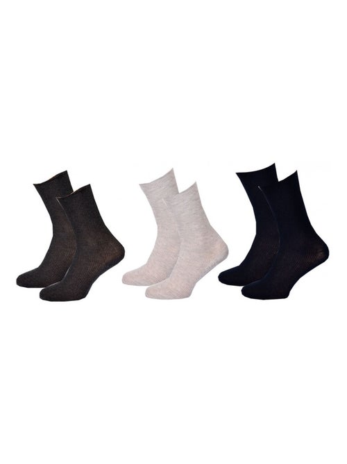 Calcetines sin elástico mujer Piernas sensibles - Pack de 6 - Kiabi Calcetines sin elástico mujer Piernas sensibles - Pack de 6 - Kiabi