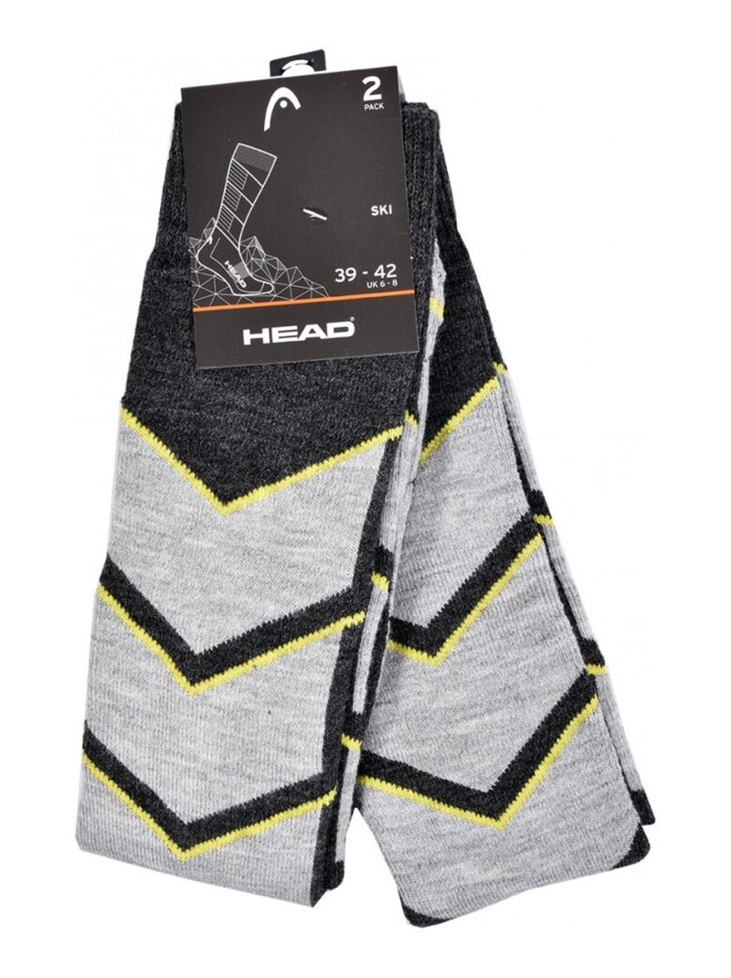 Calcetines SKI HEAD PERFORMANCE - Pack de 2 Gris amarillo gris - Kiabi