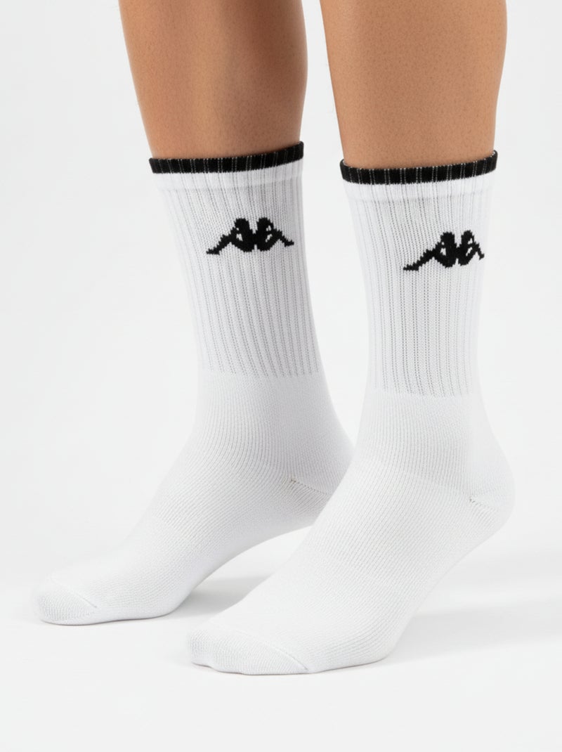 Calcetines SPORT KAPPA CREW - Pack de 20 PARES + 1 GRATIS Blanco Negro - Kiabi