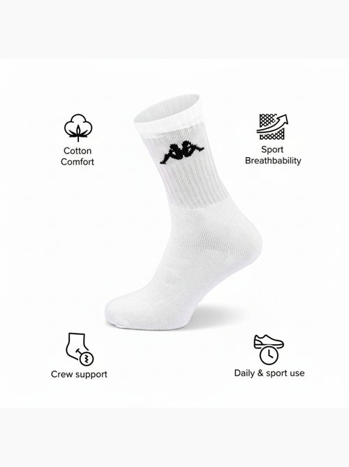 Calcetines SPORT KAPPA CREW - Pack de 3 Pares - Kiabi Calcetines SPORT KAPPA CREW - Pack de 3 Pares - Kiabi