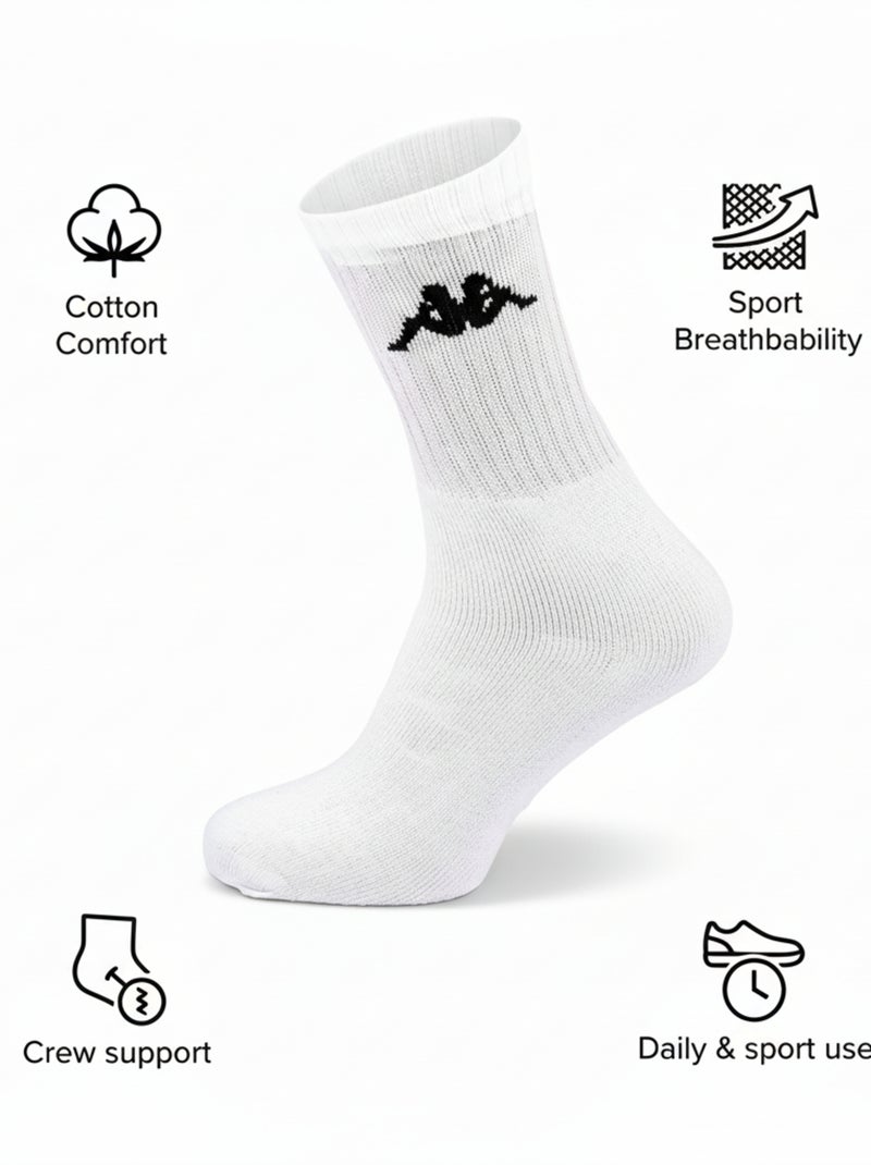 Calcetines SPORT KAPPA CREW - Pack de 6 Pares Blanco - Kiabi