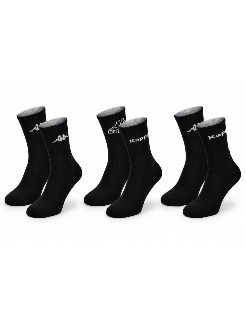 Calcetines SPORT KAPPA CREW - Pack de 9 Pares Negro - Kiabi