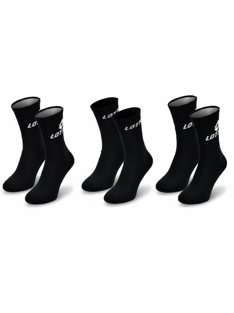 Calcetines SPORT LOTTO CREW - Pack de 12 Pares Negro - Kiabi