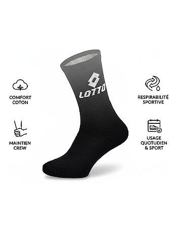 Calcetines SPORT LOTTO CREW - Pack de 6 Pares
