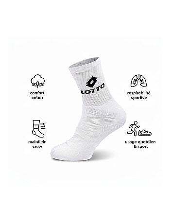 Calcetines SPORT LOTTO CREW - Pack de 9 Pares