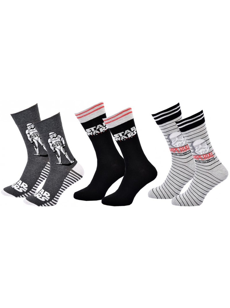 Calcetines Star Wars hombre - Pack de 3 Multicolor - Kiabi