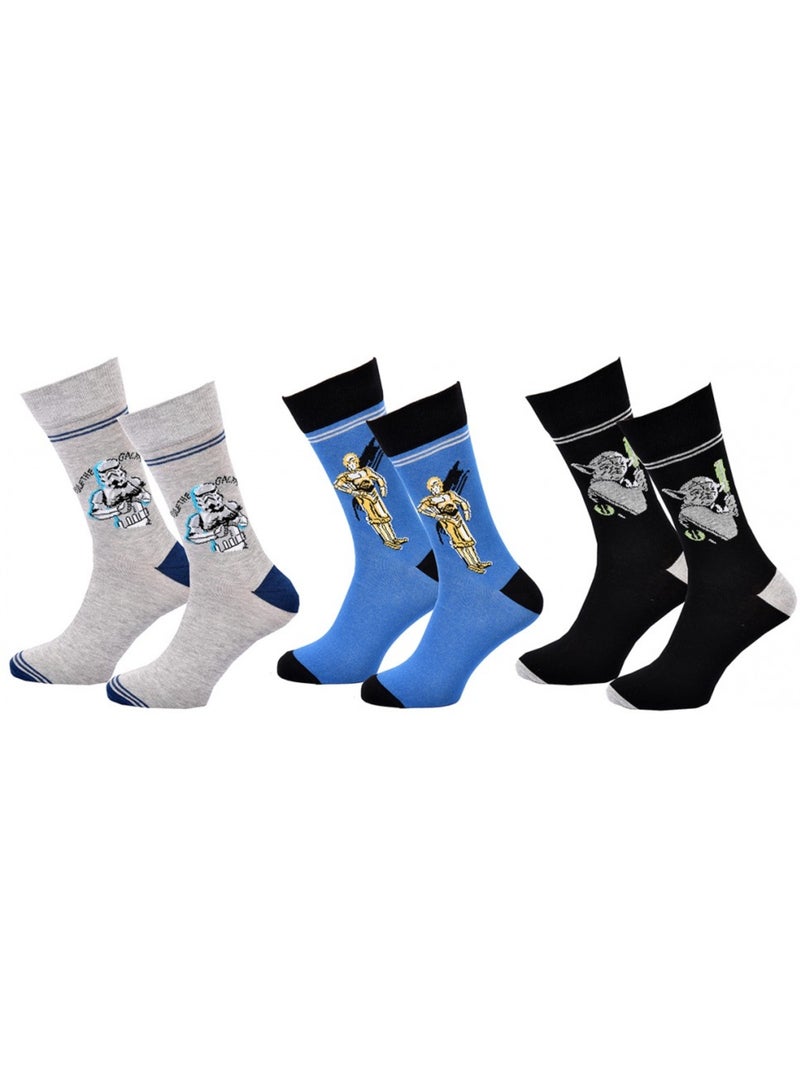Calcetines Star Wars hombre - Pack de 3 Multicolor - Kiabi