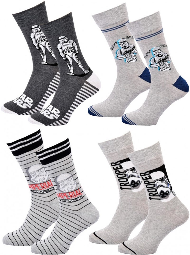 Calcetines Star Wars hombre - Pack de 4 Multicolor - Kiabi